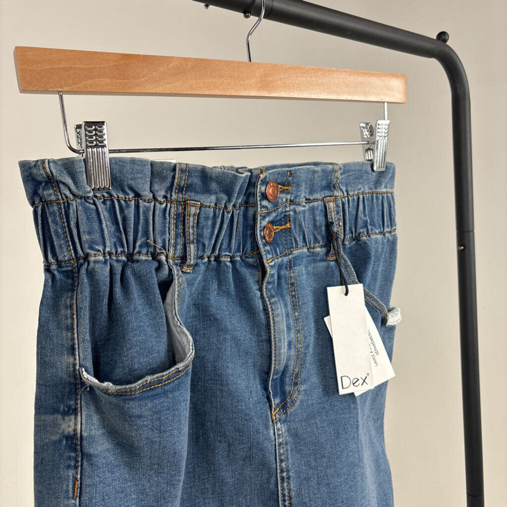 NWT! Paperbag Waist Denim Skirt (28)