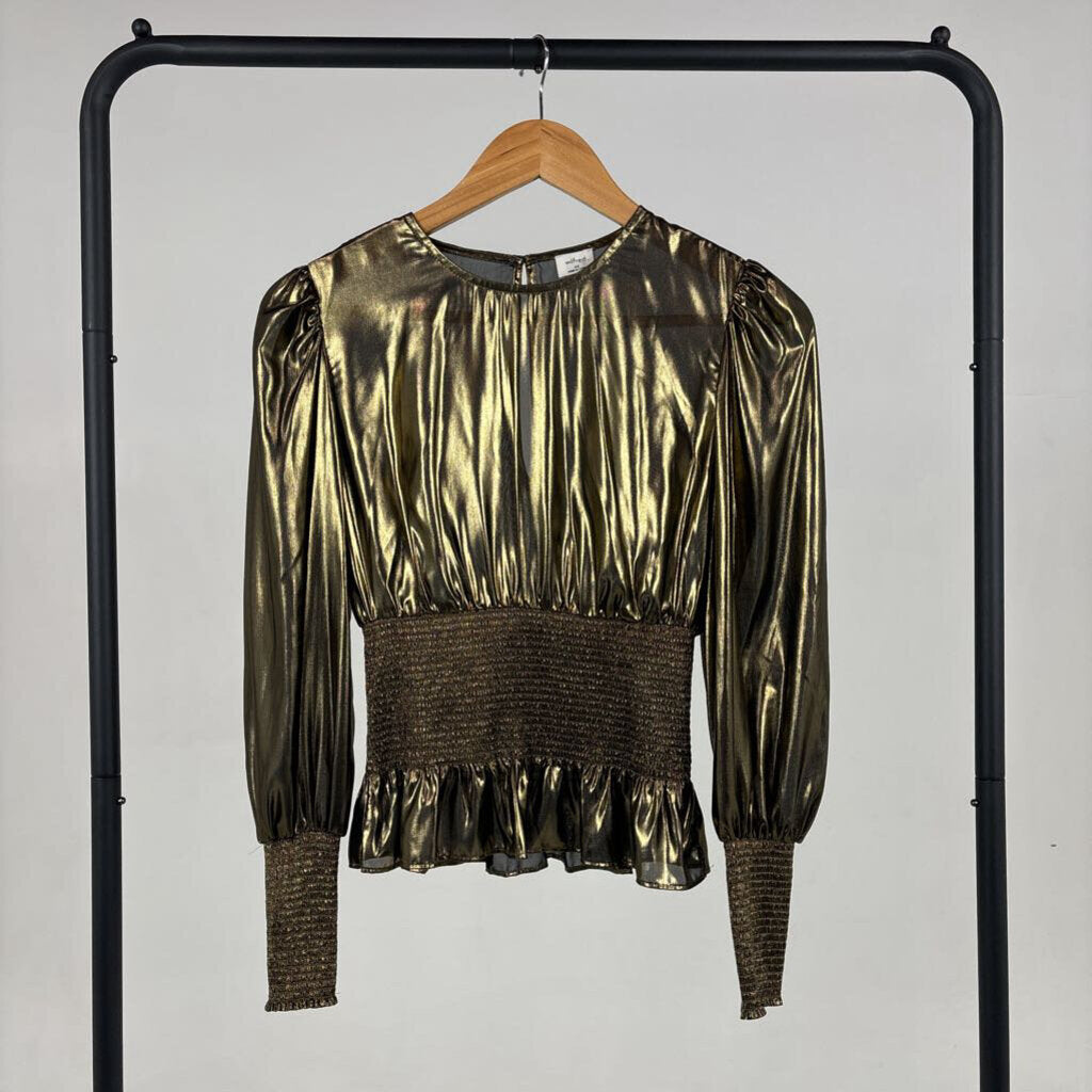 Long Sleeve Metallic Top (XS)