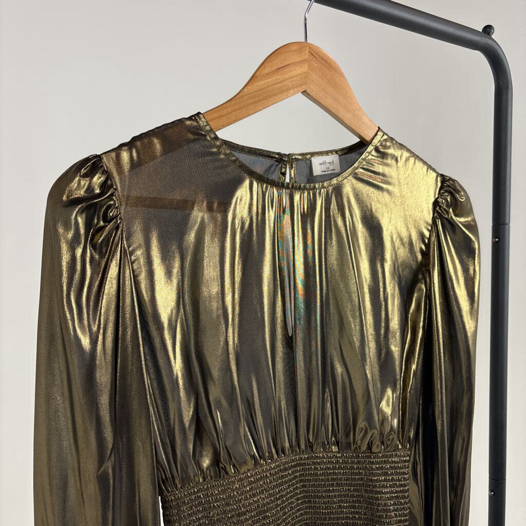 Long Sleeve Metallic Top (XS)