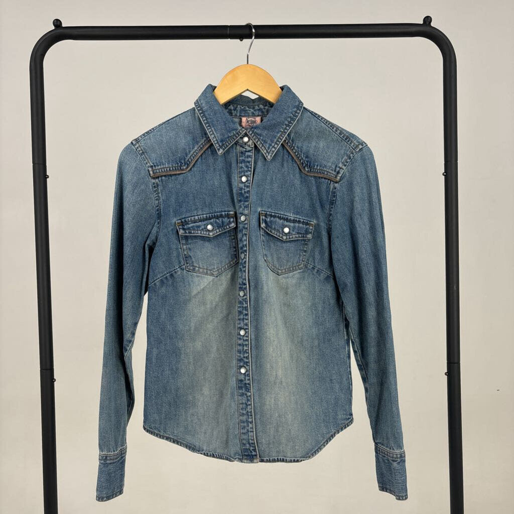 Denim Western Snap Front (4)