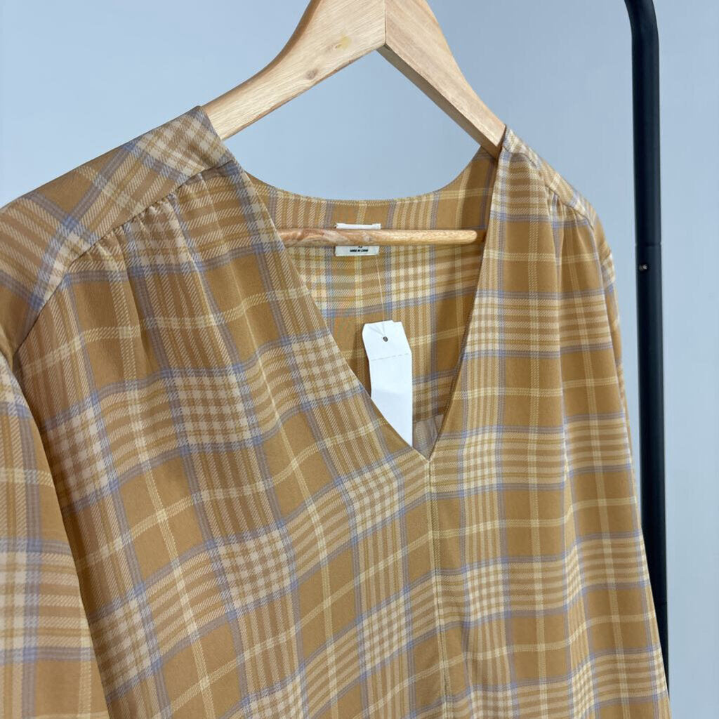 Silk Plaid Blouse (XS)