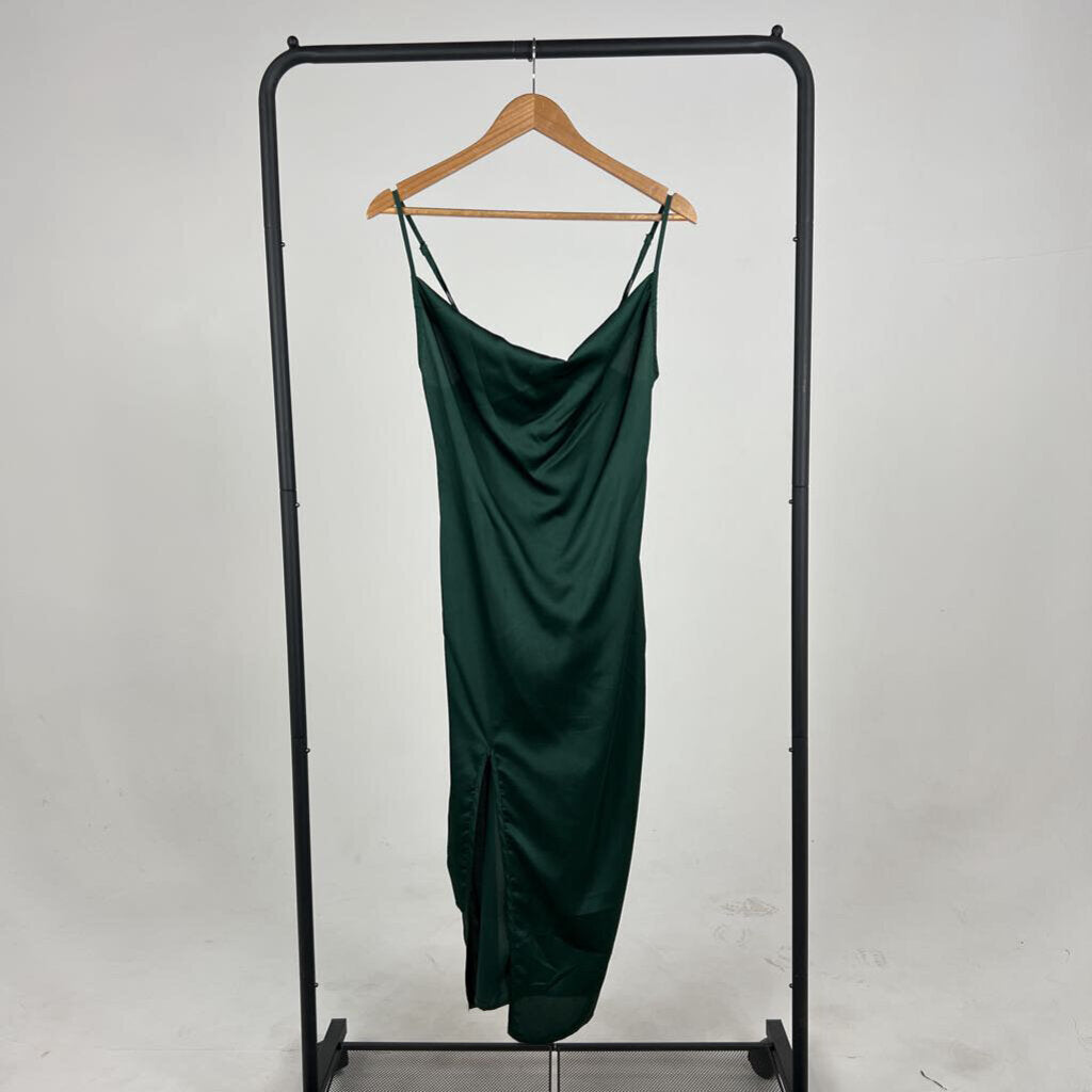 NWT! Satin Cowlneck Midi Dress (2)