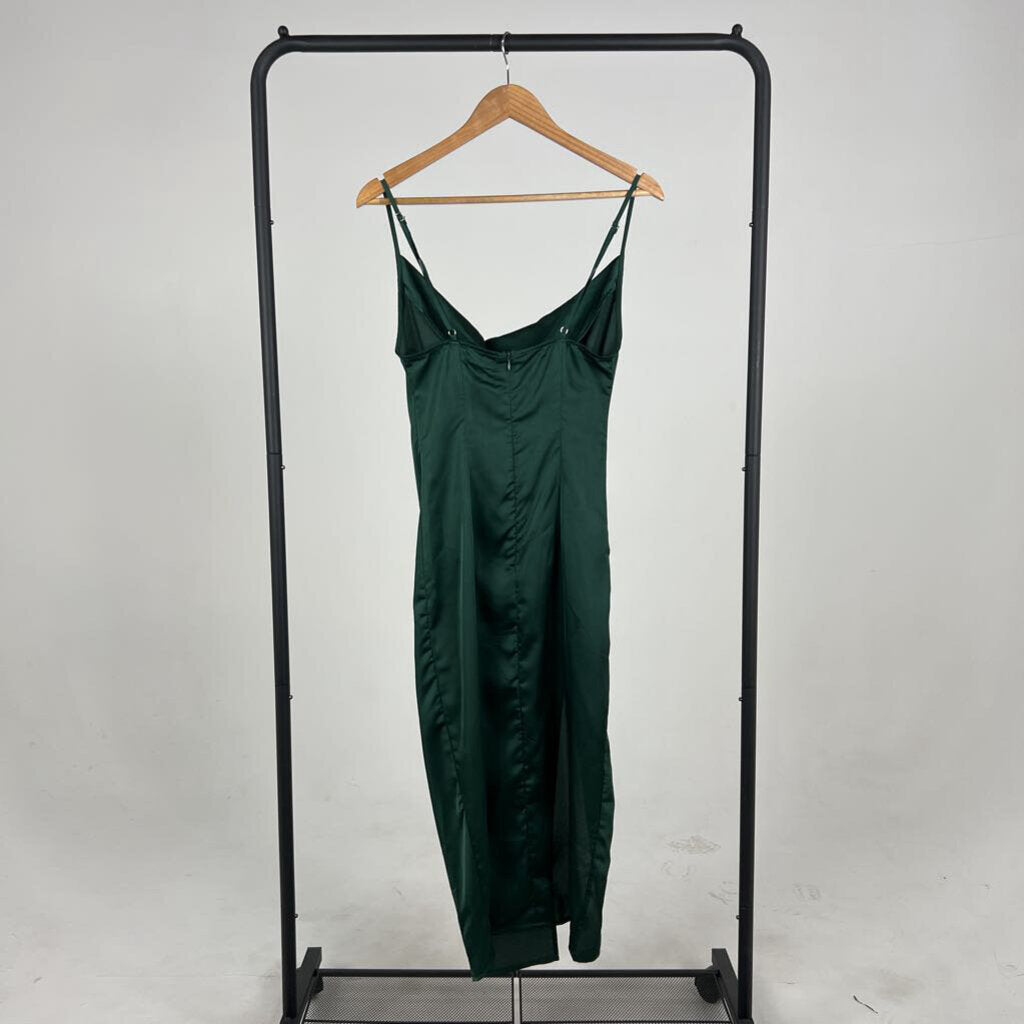 NWT! Satin Cowlneck Midi Dress (2)