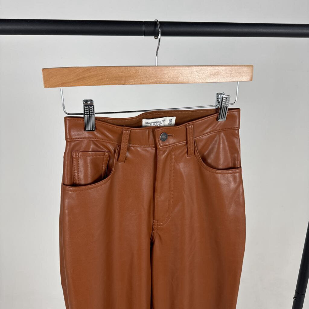 Faux Leather '90s' Straight Leg' Pants (24)