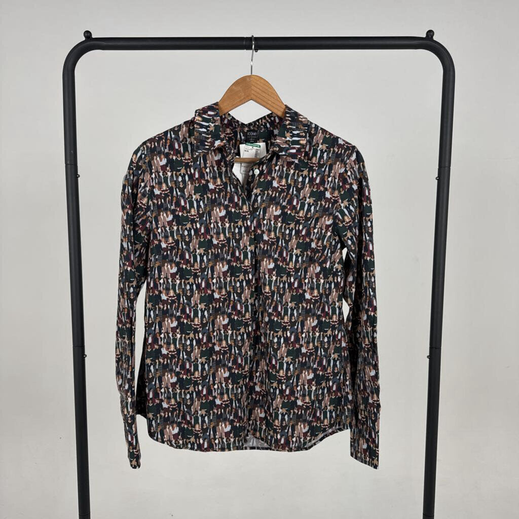 NWT People Graphic Button Up (M)