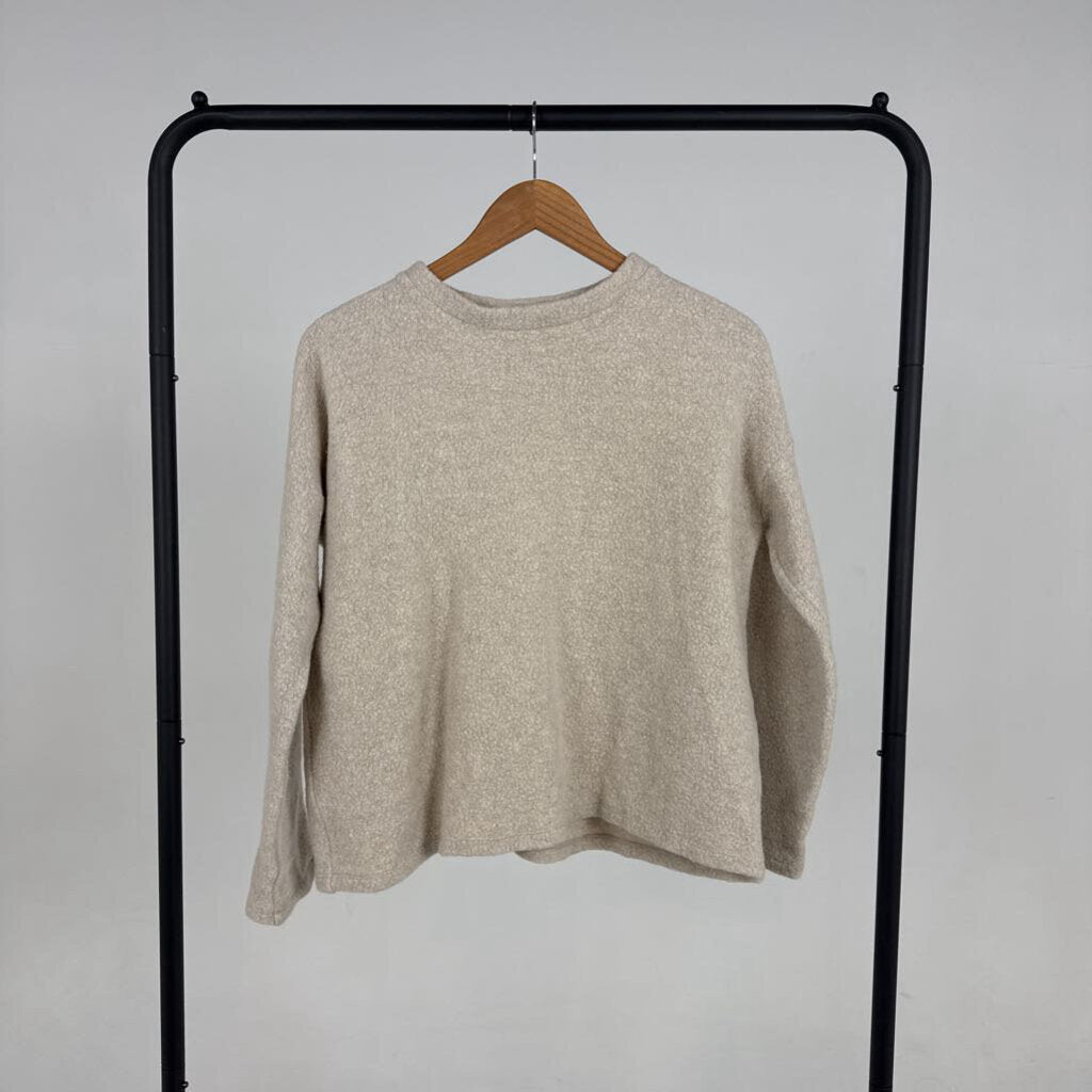 Wool Blend Crew Neck Top