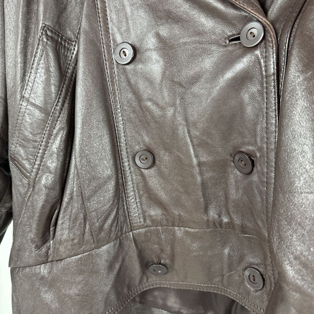 Button Up Leather Jacket